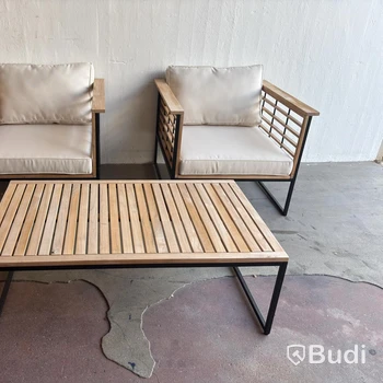 2 st. Fåtöljer inkl. Soffbord Sensum, ASPVIK COMFORT TEAK SVART