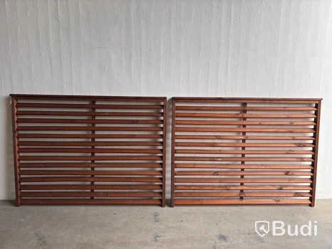 2 st. Vindskydd Nordic Fence Nova, teak, 160×120 cm