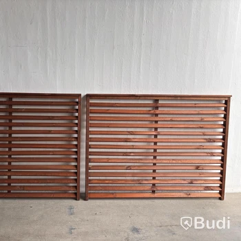 2 st. Vindskydd Nordic Fence Nova, teak, 160×120 cm