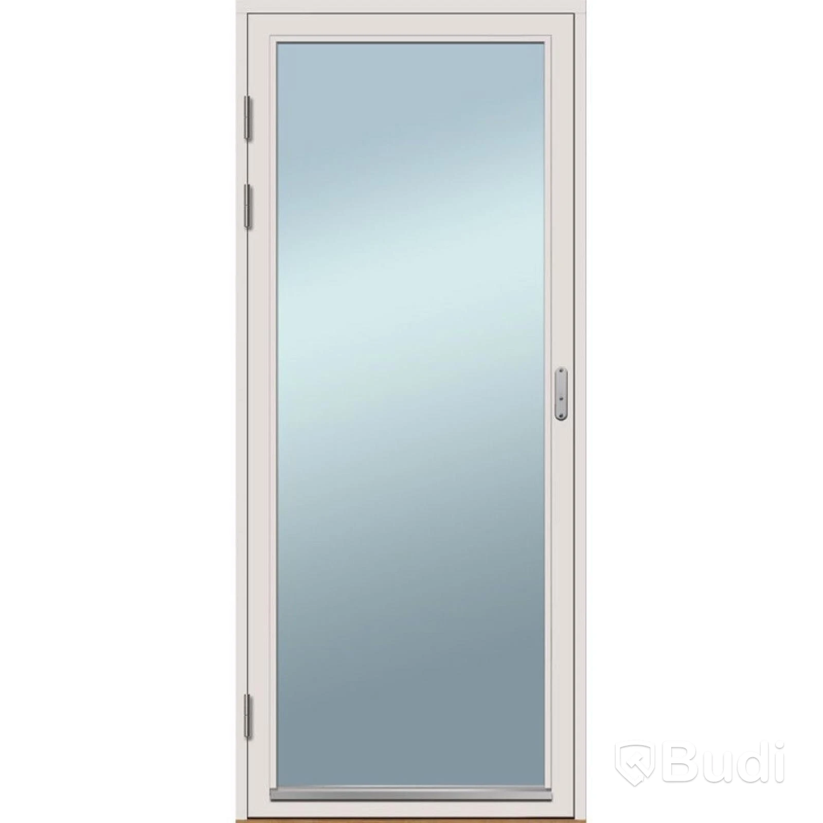 (NEW) SOLID ELEMENTS WOOD PATIO DOOR, FULLY GLAZED, 3-GLAZED VHED 9X21, LEFT-HINGED