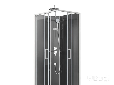 DUSCHKABIN CAMARGUE CIO SQUARE 70X90X222CM VIT/SVART