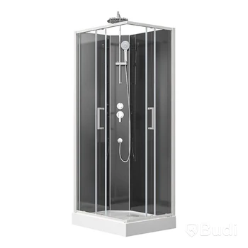 DUSCHKABIN CAMARGUE CIO SQUARE 70X90X222CM VIT/SVART