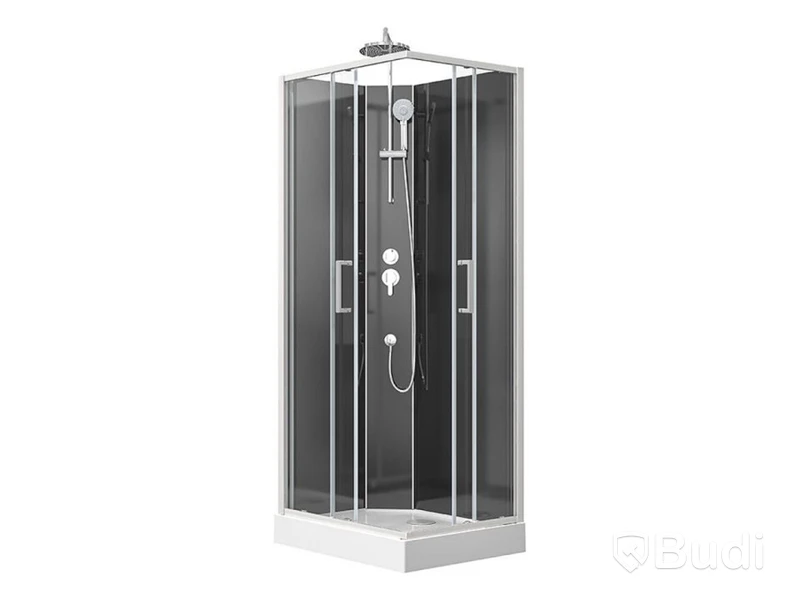 DUSCHKABIN CAMARGUE CIO SQUARE 70X90X222CM VIT/SVART