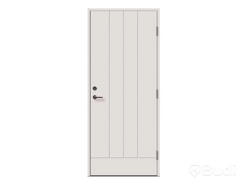 (NEW) SOLID ELEMENTS YSTAD EXTERIOR DOOR 9X21 RIGHT-HAND WHITE
