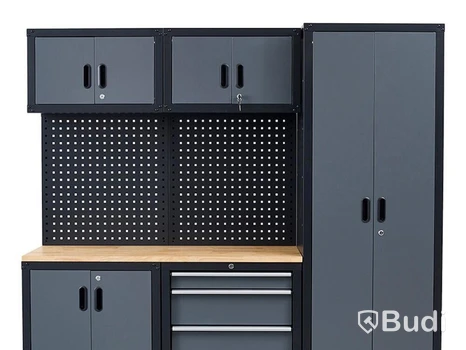 VERKSTADSSKÅP PROBUILDER SKÅP 198CM SVART/GRÅ