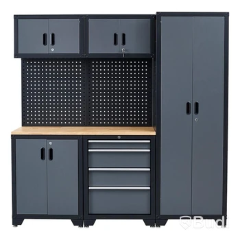 VERKSTADSSKÅP PROBUILDER SKÅP 198CM SVART/GRÅ