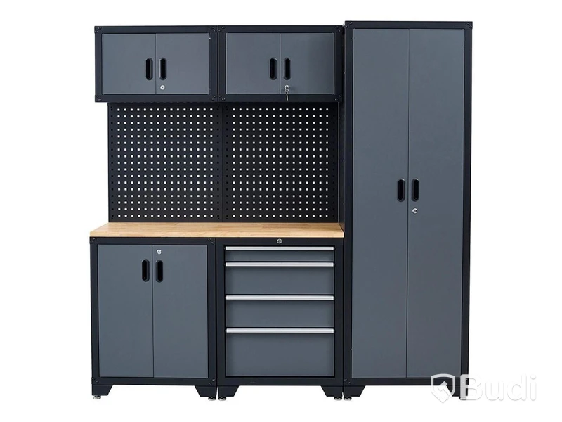 VERKSTADSSKÅP PROBUILDER SKÅP 198CM SVART/GRÅ