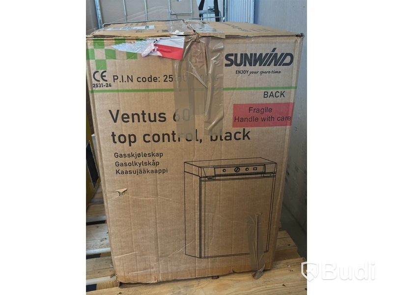 GASOLKYLSKÅP SUNWIND VENTUS 60 60L SVART