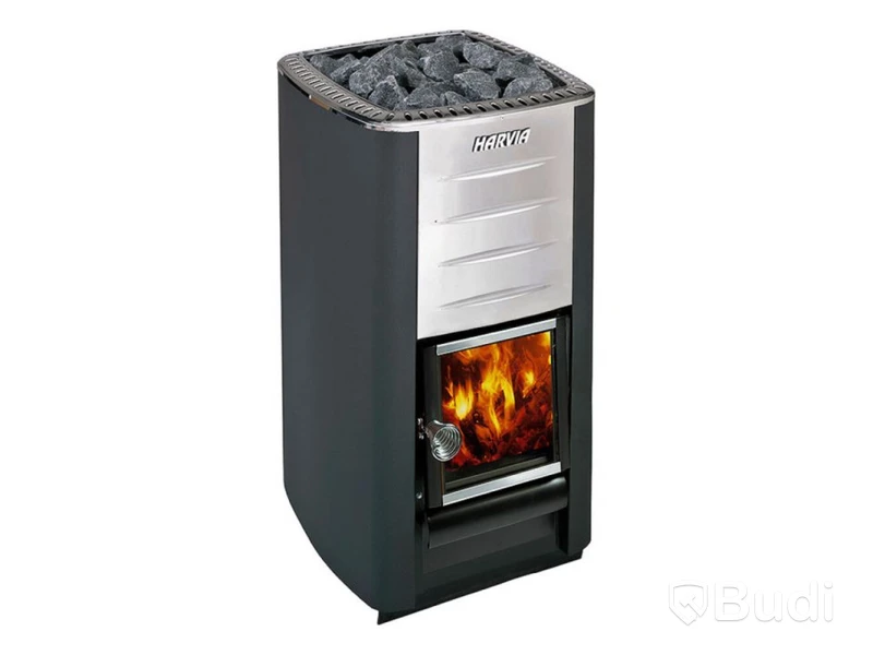(NEW) Harvia sauna heater, Pro 20, wood-fired, 24.1 kW, black