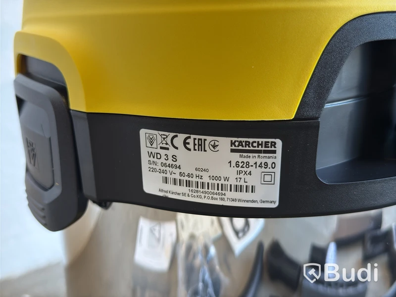(NEW) WET/DRY VACUUM CLEANER KÄRCHER WD3 S V-17/6/20 CAR 1000W