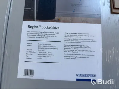 SOCKELSKIVA MOELVEN REGINA GRÅ 8,8 M2