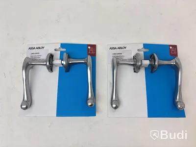 2 st. Ytterdörrhandtag Assa Abloy 1903 epok, matt krom