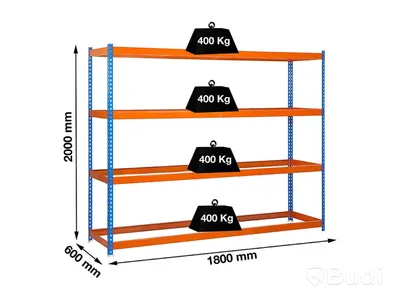 LAGERHYLLA SIMONRACK ECOFORTE 1806-4 BLÅ/ORANGE 200X180X60CM