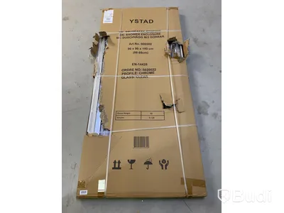 DUSCHHÖRNA NORTIQ YSTAD RAK KLARGLAS 90X90CM