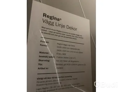 5 st. PANEL MOELVEN REGINA LINJE GRÅ 6X620X2435MM