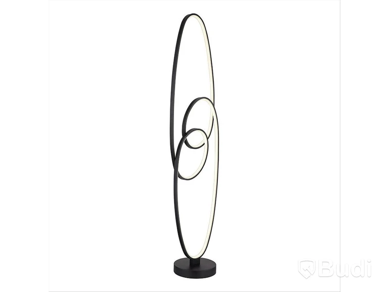 GOLVLAMPA GLOBO SPIRA LED SVART