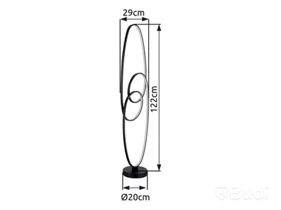 GOLVLAMPA GLOBO SPIRA LED SVART