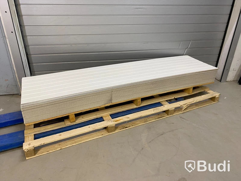 ca 43 kvm VÄGGPANEL SMARTPANEL BOMULL SKYGGE VIT 6X620X2390 MM