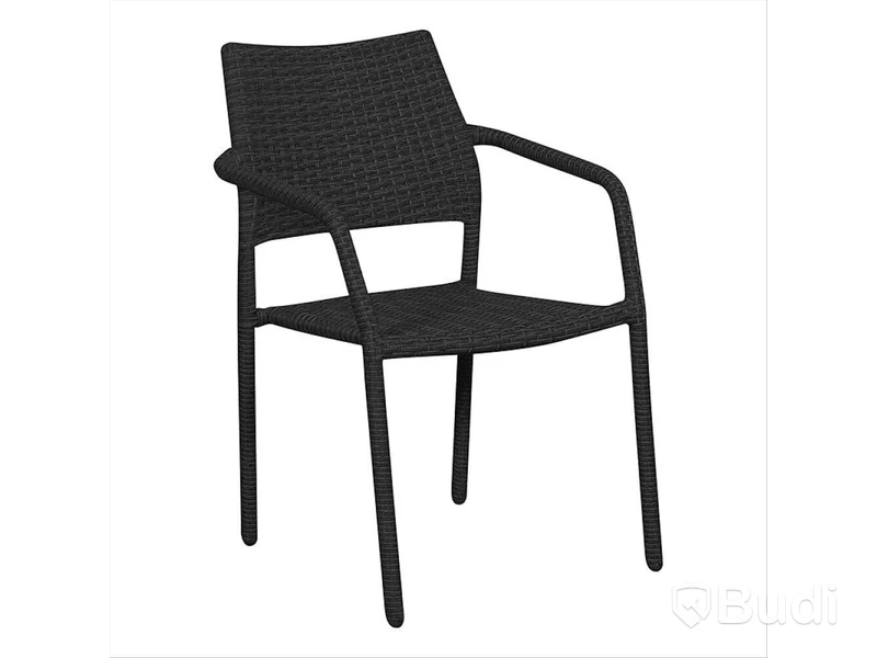 3 st. STAPELSTOL OUTFIT LUCCA KONSTROTTING/STÅL SVART