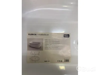 BADKAR RIVA FLORIDA FRISTÅENDE VIT 150 CM