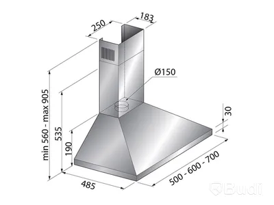 KÖKSFLÄKT THERMEX CAMINO ECO II ROSTFRI 50 CM