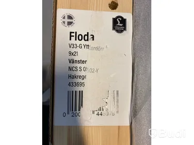 YTTERDÖRR LEKSANDSDÖRREN FLODA VIT 9x21 VÄNSTER