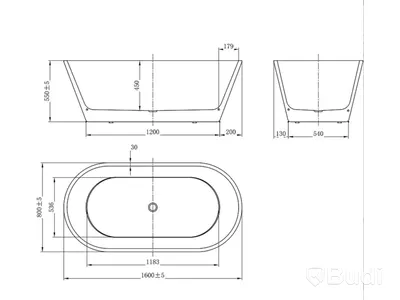 BADKAR BATH DELUXE FLORIDA FRISTÅENDE VIT 160 CM