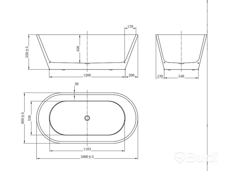 BADKAR BATH DELUXE FLORIDA FRISTÅENDE VIT 160 CM