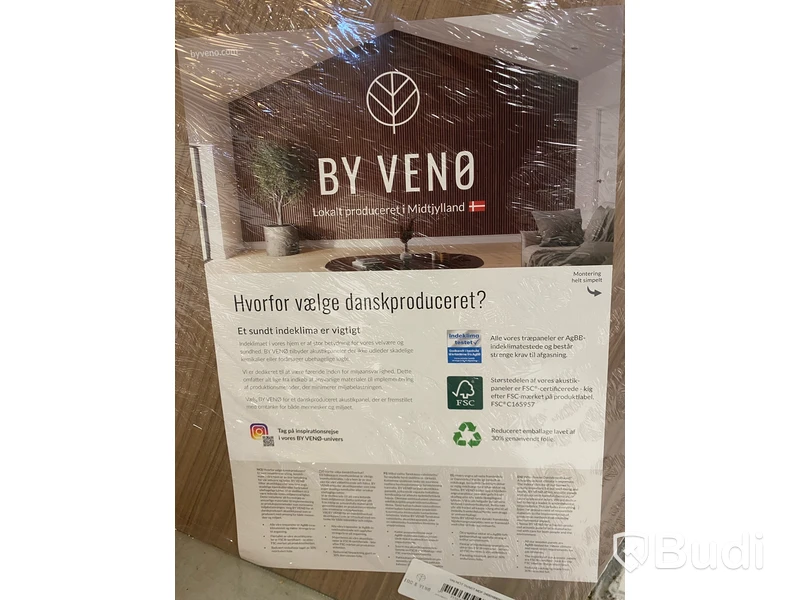 5 st. Väggpanel By Venø, valnöt, 2400X600X10 mm