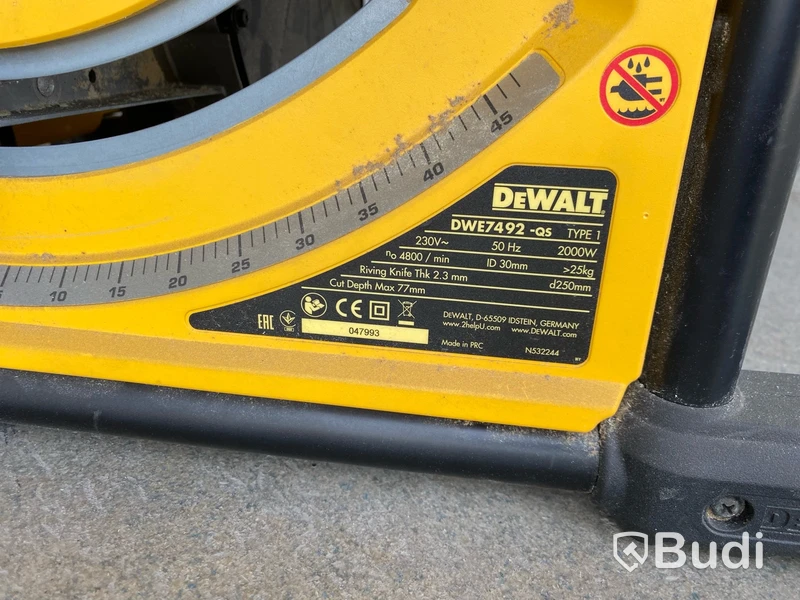 BORDSCIRKELSÅG DEWALT DWE7492-QS