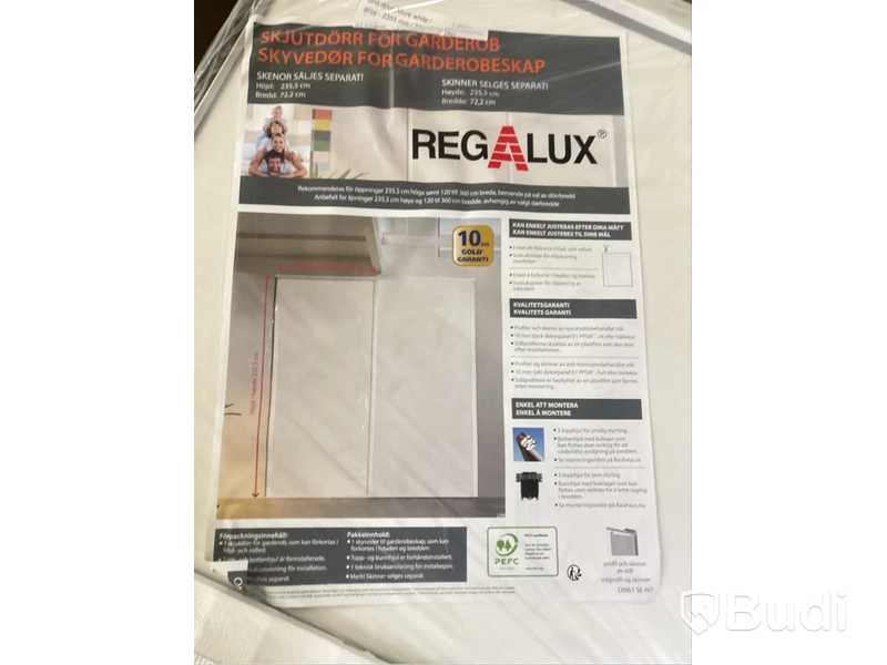 SKJUTDÖRR (EN-PACK) REGALUX VERSION 2 772X2315MM VIT