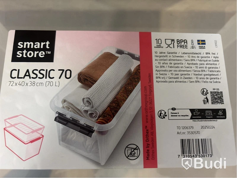 3 st. FÖRVARINGSLÅDA SMARTSTORE CLASSIC 70L
