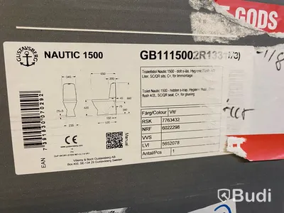 TOALETT GUSTAVSBERG NAUTIC 1500 C+ LIMNING HYGIENIC FLUSH