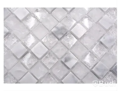 0,553 kvm Mosaik glas natursten XIC 1011 vit
