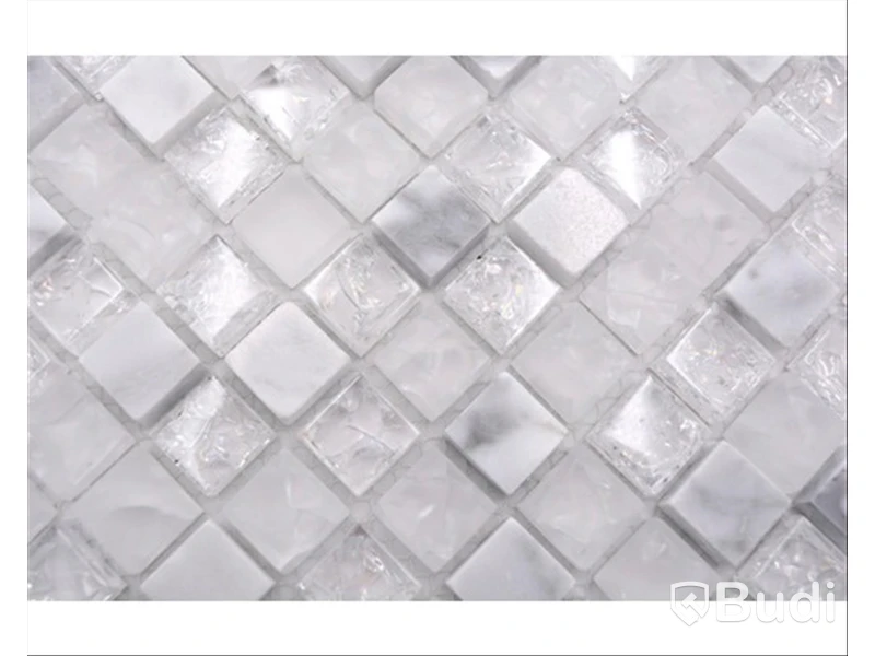 0,553 kvm Mosaik glas natursten XIC 1011 vit