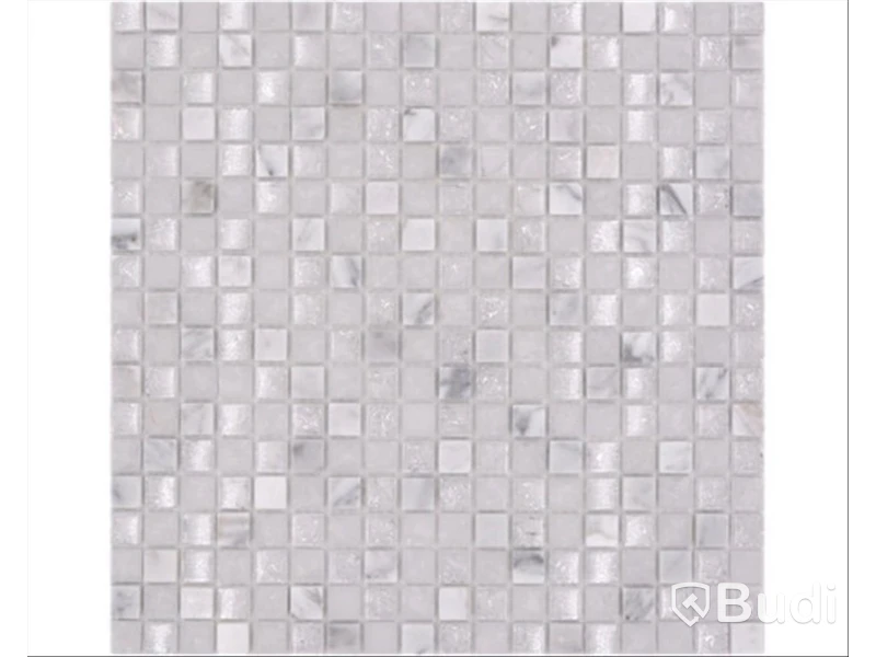 0,553 kvm Mosaik glas natursten XIC 1011 vit