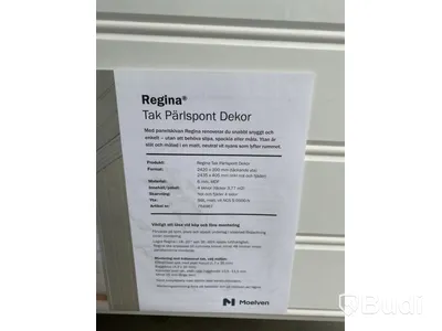 45,24 kvm TAKPANEL MOELVEN REGINA PÄRLSPONT VIT 6X405X2435MM