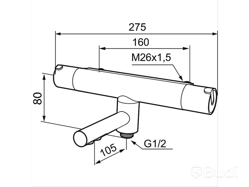 BADKARSBLANDARE MORA REXX T5 KROM 160CC