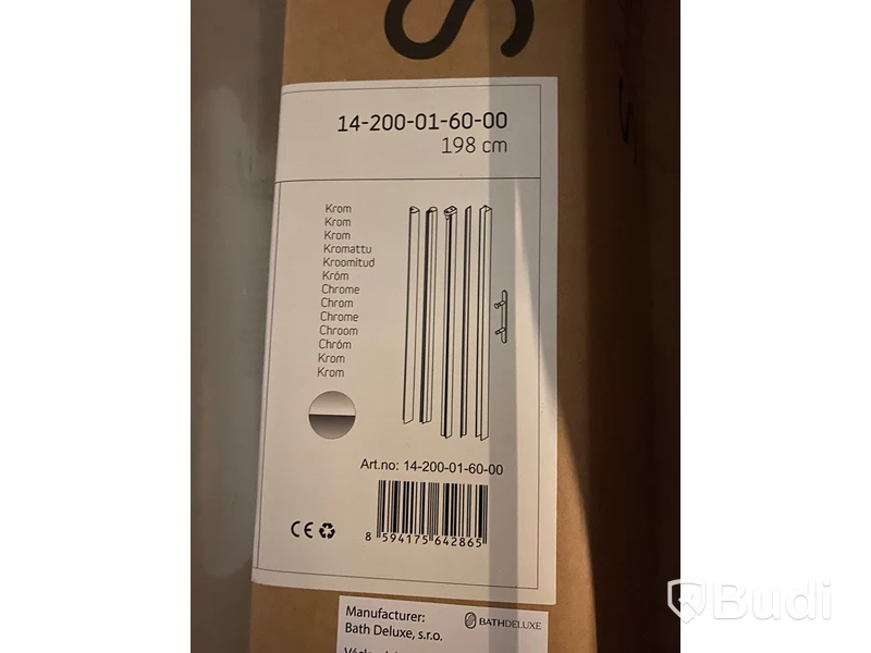 VÄGGPROFIL + HANDTAG TILL CAMARGUE SKÄRGÅRD KROM RAK DUSCH