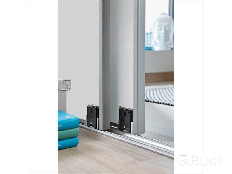 SKJUTDÖRR 1800X2355MM VIT/LJUSGRÅ 2-PACK