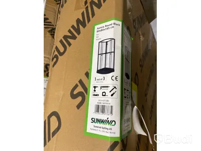 DUSCHKABIN SUNWIND AURORA RUND 80X80X195CM SVART