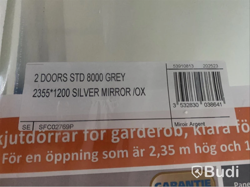 SKJUTDÖRR REGALUX 1200X2350MM SPEGEL 2-PACK