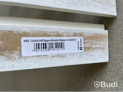 7 st. BRÖSTLIST MOELVEN REGINA MODERN VIT 12X56X2440MM