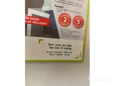 SKJUTDÖRR UTANPÅLIGGANDE SLÄT KOMPAKT 10X21 MED SKENA