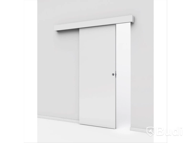 SKJUTDÖRR UTANPÅLIGGANDE SLÄT KOMPAKT 10X21 MED SKENA