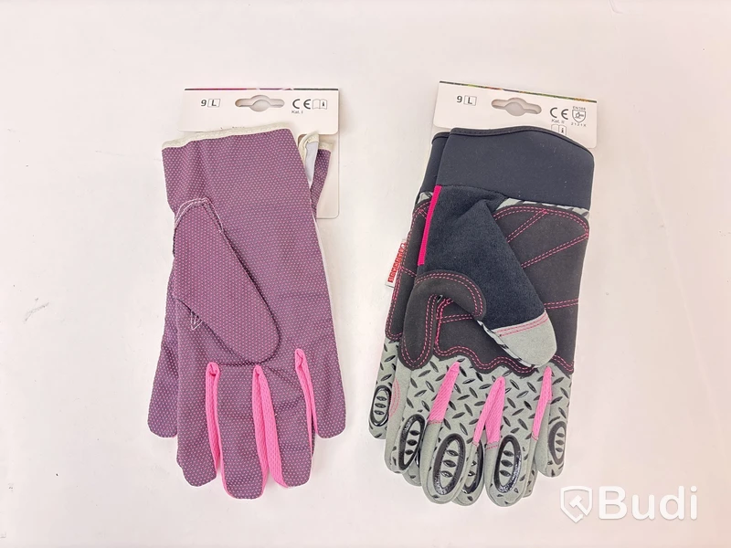 10 st. par Trädgårdshandskar Gardol, dam, stl. 9/L, två olika modeller