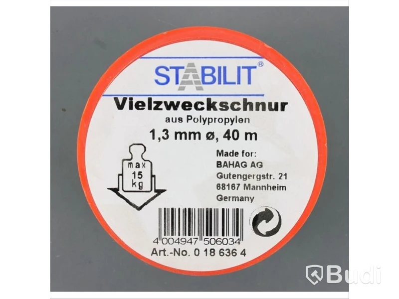 60 st. ALLROUNDSNÖRE STABILIT, MULTIFÄRGAD 1,3MM 40M