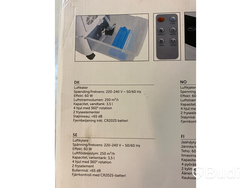 LUFTKYLARE DAY Air Cooler, 60W, vit/grå