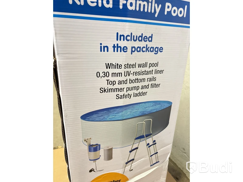 FRISTÅENDE POOL SWIM & FUN, KRETA FAMILY POOL, RUND Ø460 x 90 cm, 13.500 liter