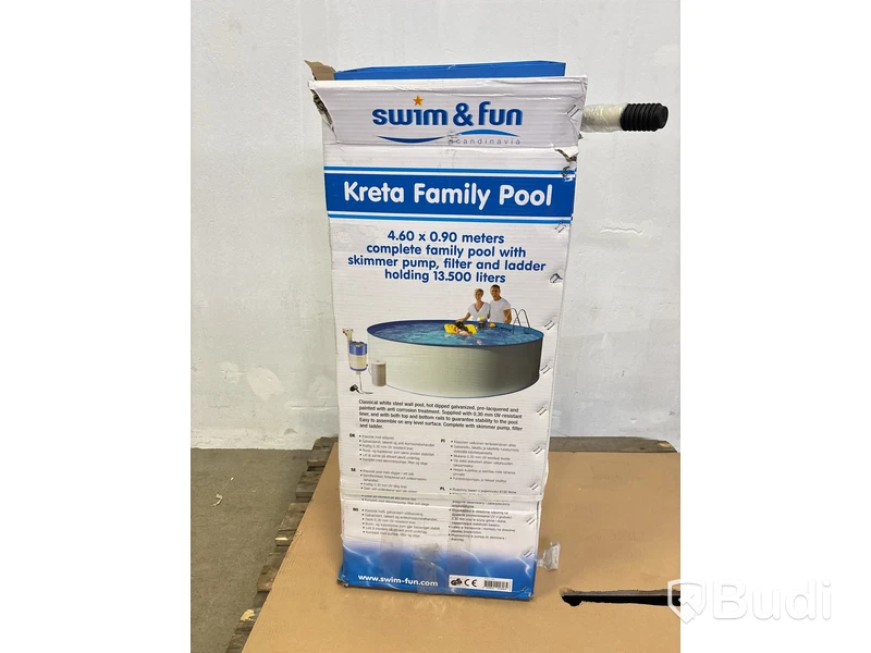 FRISTÅENDE POOL SWIM & FUN, KRETA FAMILY POOL, RUND Ø460 x 90 cm, 13.500 liter